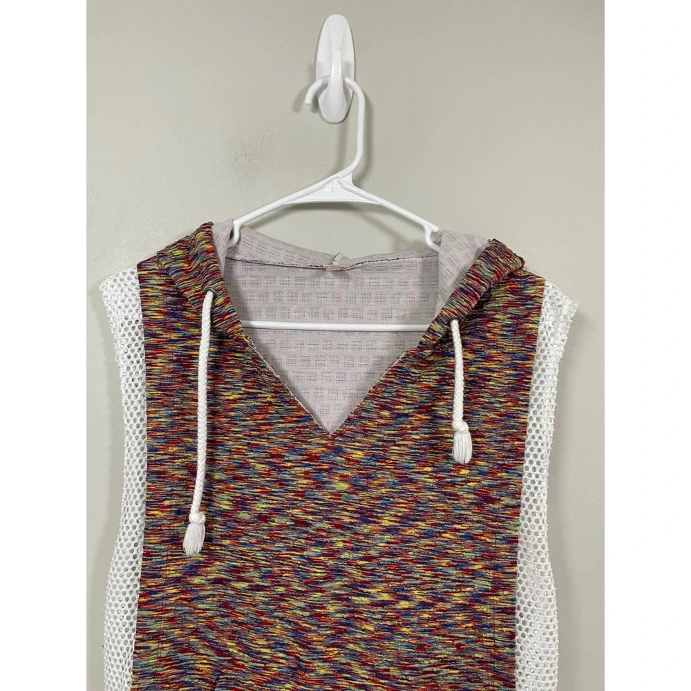 Free People Movement Prism Sleeveless Mesh Side Hoodie Size Large‎ Athleisure